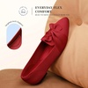image:imageDREAM PAIRS Flats for Women Pointed Toe Foldable Knit Ballet Flats Comfortable SlipOn Dress Shoes Elegant Bow Flats for Work Office Business Casual TravelRed
