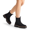 image:imageDREAM PAIRS Womens Chelsea Ankle Boots Square Toe Fashion Low Heel Lug Sole Platform Fall Booties ShoesBlacksuede