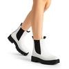 image:imageDREAM PAIRS Womens Chelsea Ankle Boots Square Toe Fashion Low Heel Lug Sole Platform Fall Booties ShoesWhitepu