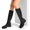 image:imageDREAM PAIRS Womens Knee High Boots Square Toe Low Block Heel Casual Comfort Riding Long Boots with Side ZipperBlack
