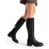 image:imageDREAM PAIRS Womens Knee High Boots Square Toe Low Block Heel Casual Comfort Riding Long Boots with Side ZipperBlack