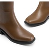 image:imageDREAM PAIRS Womens Knee High Boots Square Toe Low Block Heel Casual Comfort Riding Long Boots with Side ZipperKhaki