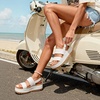 image:imageDREAM PAIRS Womens Platform Water Sandals Adjustable Lightweight Waterproof Summer Beach Wedge Chunky SandalsWhite