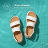 image:imageDREAM PAIRS Womens Platform Water Sandals Adjustable Lightweight Waterproof Summer Beach Wedge Chunky SandalsWhite