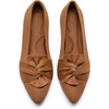 image:imageDREAM PAIRS Flats for Women Pointed Toe Foldable Knit Ballet Flats Comfortable SlipOn Dress Shoes Elegant Bow Flats for Work Office Business Casual TravelBrown