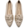 image:imageDREAM PAIRS Flats for Women Pointed Toe Foldable Knit Ballet Flats Comfortable SlipOn Dress Shoes Elegant Bow Flats for Work Office Business Casual TravelNude