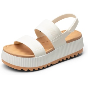 image:imageDREAM PAIRS Womens Platform Water Sandals Adjustable Lightweight Waterproof Summer Beach Wedge Chunky SandalsWhite
