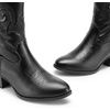 image:imageDREAM PAIRS Cowboy Boots for Women Mid Calf Cowgirl Boots with Embroidery Round Toe Western Chunky Low Heel ShoesAll Black