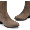 image:imageDREAM PAIRS Cowboy Boots for Women Mid Calf Cowgirl Boots with Embroidery Round Toe Western Chunky Low Heel ShoesCamel