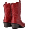 image:imageDREAM PAIRS Cowboy Boots for Women Mid Calf Cowgirl Boots with Embroidery Round Toe Western Chunky Low Heel ShoesRed