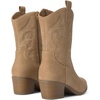 image:imageDREAM PAIRS Cowboy Boots for Women Mid Calf Cowgirl Boots with Embroidery Round Toe Western Chunky Low Heel ShoesTan