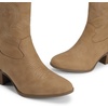 image:imageDREAM PAIRS Cowboy Boots for Women Mid Calf Cowgirl Boots with Embroidery Round Toe Western Chunky Low Heel ShoesTan