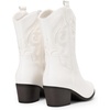 image:imageDREAM PAIRS Cowboy Boots for Women Mid Calf Cowgirl Boots with Embroidery Round Toe Western Chunky Low Heel ShoesWhite
