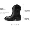image:imageDREAM PAIRS Cowboy Cowgirl Boots for Women Round Toe Embroidered Mid Calf Western Boots for Work Country Concerts Rodeos Casual OutingsAll Black