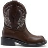 image:imageDREAM PAIRS Cowboy Cowgirl Boots for Women Round Toe Embroidered Mid Calf Western Boots for Work Country Concerts Rodeos Casual OutingsAll Brown