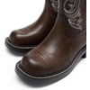 image:imageDREAM PAIRS Cowboy Cowgirl Boots for Women Round Toe Embroidered Mid Calf Western Boots for Work Country Concerts Rodeos Casual OutingsAll Brown