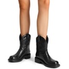 image:imageDREAM PAIRS Cowboy Cowgirl Boots for Women Round Toe Embroidered Mid Calf Western Boots for Work Country Concerts Rodeos Casual OutingsBlack