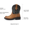 image:imageDREAM PAIRS Cowboy Cowgirl Boots for Women Round Toe Embroidered Mid Calf Western Boots for Work Country Concerts Rodeos Casual OutingsBrownTan