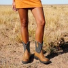 image:imageDREAM PAIRS Cowboy Cowgirl Boots for Women Round Toe Embroidered Mid Calf Western Boots for Work Country Concerts Rodeos Casual OutingsBrownTan