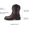 image:imageDREAM PAIRS Cowboy Cowgirl Boots for Women Round Toe Embroidered Mid Calf Western Boots for Work Country Concerts Rodeos Casual OutingsFull Brown