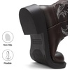 image:imageDREAM PAIRS Cowboy Cowgirl Boots for Women Round Toe Embroidered Mid Calf Western Boots for Work Country Concerts Rodeos Casual OutingsFull Brown