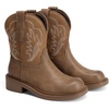 image:imageDREAM PAIRS Cowboy Cowgirl Boots for Women Round Toe Embroidered Mid Calf Western Boots for Work Country Concerts Rodeos Casual OutingsLight Tan