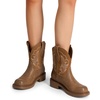image:imageDREAM PAIRS Cowboy Cowgirl Boots for Women Round Toe Embroidered Mid Calf Western Boots for Work Country Concerts Rodeos Casual OutingsTan