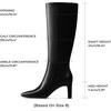 image:imageDREAM PAIRS Knee High Boots Women Chunky Block Heel Square Toe Side Zipper Tall Boots for WomenBlackpu