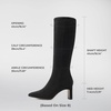 image:imageDREAM PAIRS Knee High Boots Women Chunky Block Heel Square Toe Side Zipper Tall Boots for WomenBlacksuede
