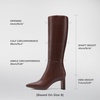 image:imageDREAM PAIRS Knee High Boots Women Chunky Block Heel Square Toe Side Zipper Tall Boots for WomenBrownpu
