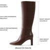 image:imageDREAM PAIRS Knee High Boots Women Chunky Block Heel Square Toe Side Zipper Tall Boots for WomenBrownpu