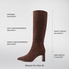 image:imageDREAM PAIRS Knee High Boots Women Chunky Block Heel Square Toe Side Zipper Tall Boots for WomenBrownsuede