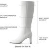 image:imageDREAM PAIRS Knee High Boots Women Chunky Block Heel Square Toe Side Zipper Tall Boots for WomenWhite