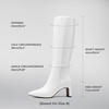 image:imageDREAM PAIRS Knee High Boots Women Chunky Block Heel Square Toe Side Zipper Tall Boots for WomenWhite
