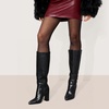 image:imageDREAM PAIRS Knee High Boots Women Chunky Heel Pointed Toe Tall Boots for Women Side Zipper Long BootsBlackcroco