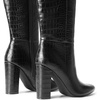 image:imageDREAM PAIRS Knee High Boots Women Chunky Heel Pointed Toe Tall Boots for Women Side Zipper Long BootsBlackcroco
