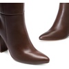 image:imageDREAM PAIRS Knee High Boots Women Chunky Heel Pointed Toe Tall Boots for Women Side Zipper Long BootsBrown