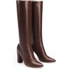 image:imageDREAM PAIRS Knee High Boots Women Chunky Heel Pointed Toe Tall Boots for Women Side Zipper Long BootsBrown