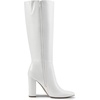 image:imageDREAM PAIRS Knee High Boots Women Chunky Heel Pointed Toe Tall Boots for Women Side Zipper Long BootsWhitepu