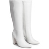 image:imageDREAM PAIRS Knee High Boots Women Chunky Heel Pointed Toe Tall Boots for Women Side Zipper Long BootsWhitepu