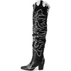 image:imageDREAM PAIRS Western Cowboy Boots Over The Knee Western Cowgirl Boots Women Thigh High BootsBlack