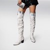 image:imageDREAM PAIRS Western Cowboy Boots Over The Knee Western Cowgirl Boots Women Thigh High BootsWhite