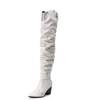 image:imageDREAM PAIRS Western Cowboy Boots Over The Knee Western Cowgirl Boots Women Thigh High BootsWhite