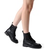 image:imageDREAM PAIRS Women Combat Boots Laceup Low Heel Ankle BootiesBlackpu
