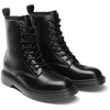 image:imageDREAM PAIRS Women Combat Boots Laceup Low Heel Ankle BootiesBlackpu