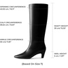 image:imageDREAM PAIRS Women Knee High Boots 2 Inch Kitten Heel Fashion Square Toe Wide Calf Long BootsBlack
