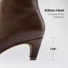 image:imageDREAM PAIRS Women Knee High Boots 2 Inch Kitten Heel Fashion Square Toe Wide Calf Long BootsBrown
