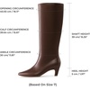 image:imageDREAM PAIRS Women Knee High Boots 2 Inch Kitten Heel Fashion Square Toe Wide Calf Long BootsBrown
