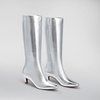 image:imageDREAM PAIRS Women Knee High Boots 2 Inch Kitten Heel Fashion Square Toe Wide Calf Long BootsSilver