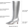 image:imageDREAM PAIRS Women Knee High Boots 2 Inch Kitten Heel Fashion Square Toe Wide Calf Long BootsSilver